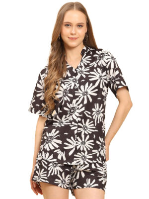 Women’s Floral Printed Night Suit / Nightwear Set