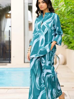 Abstract Print Co-Ord Set (Top & Pant Set)